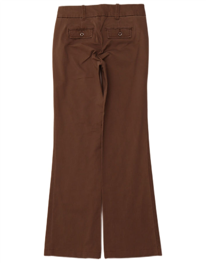 BENETTON Pantalon Chino Bootcut Femme IT 38 XS W26 L30 Marron Coton