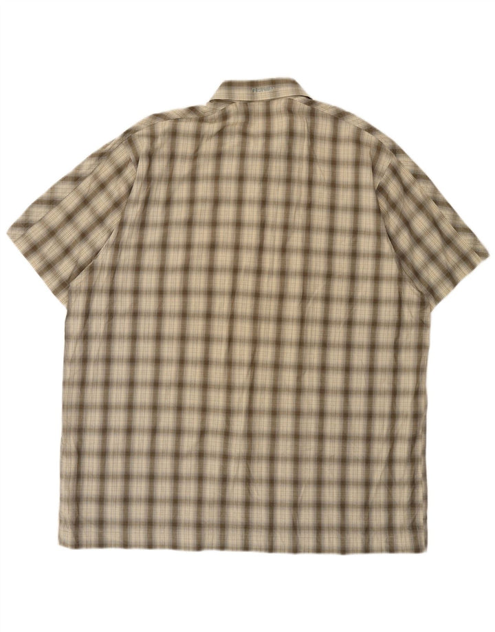 Rohan Chemise à manches courtes pour homme en coton à carreaux kaki