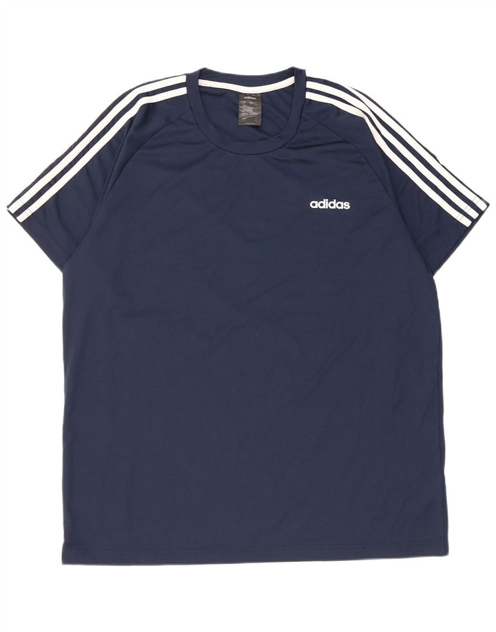 Adidas Homme Climalite T-Shirt Top XL Bleu Marine Polyester