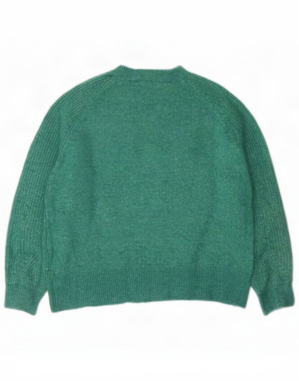 Marks & Spencer Pull col rond pour femme UK 14 Medium Green Flecked
