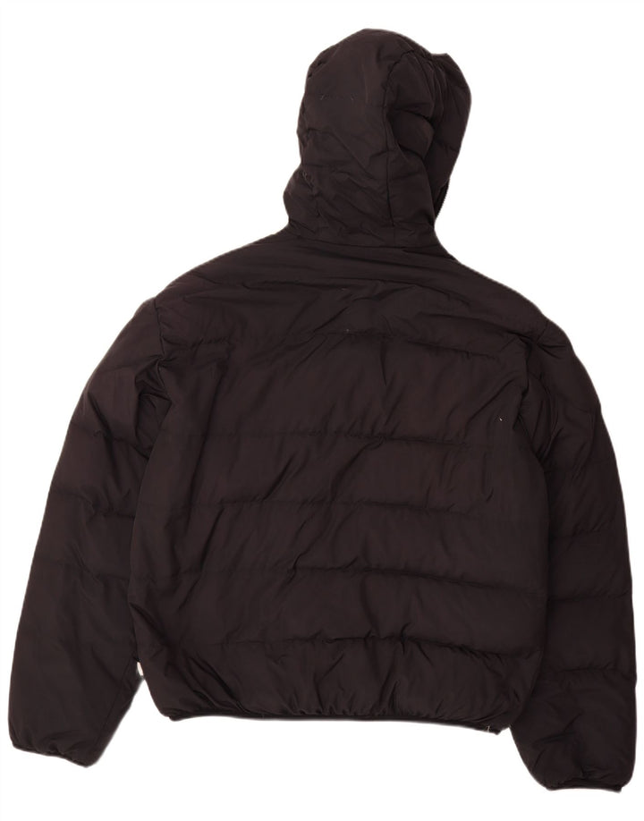 Sergio Tacchini Veste matelassée à capuche pour homme UK 40 Large Noir Polyester