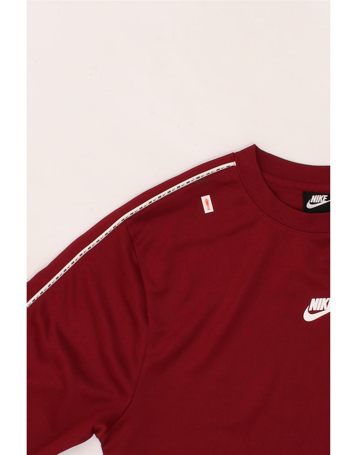 NIKE Mens Graphic Sweatshirt Jumper Small Red Polyester Vintage Nike and Second-Hand Nike from Messina Hembry 