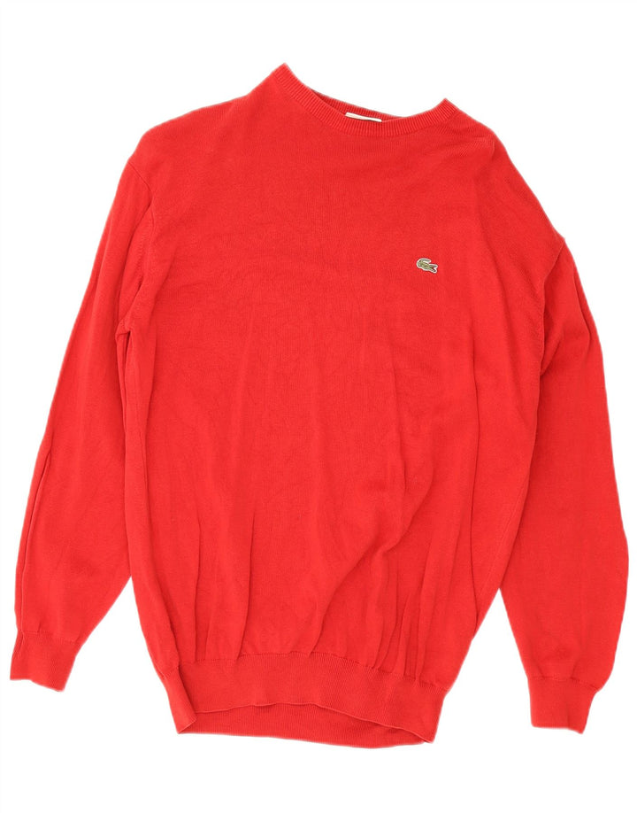 Lacoste Pull ras du cou pour homme Taille 4 Coton rouge moyen