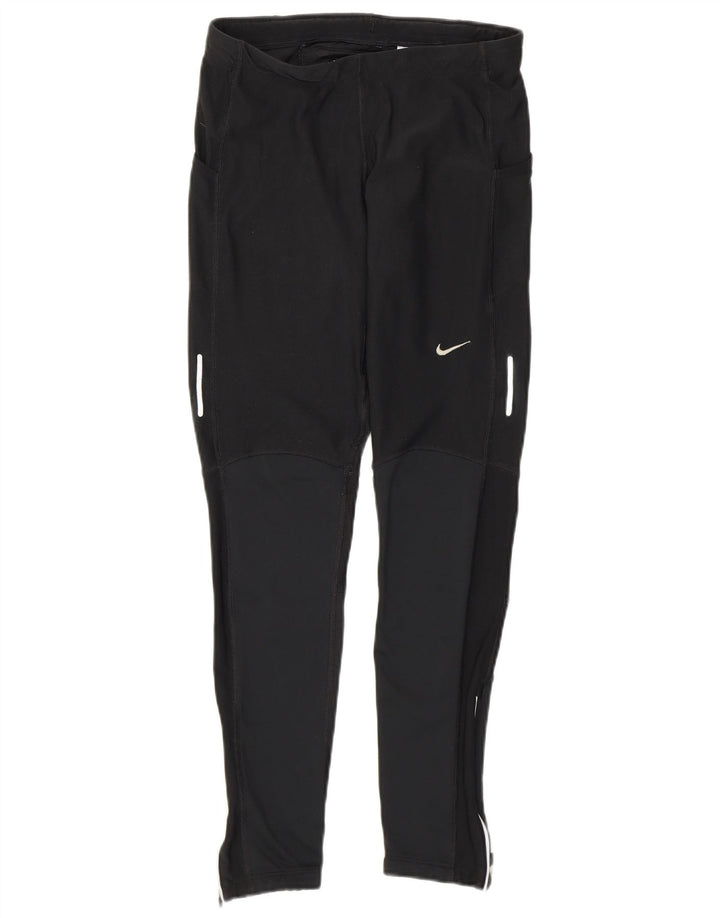 Nike Legging Dri Fit pour femme UK 12 Polyester color block noir moyen