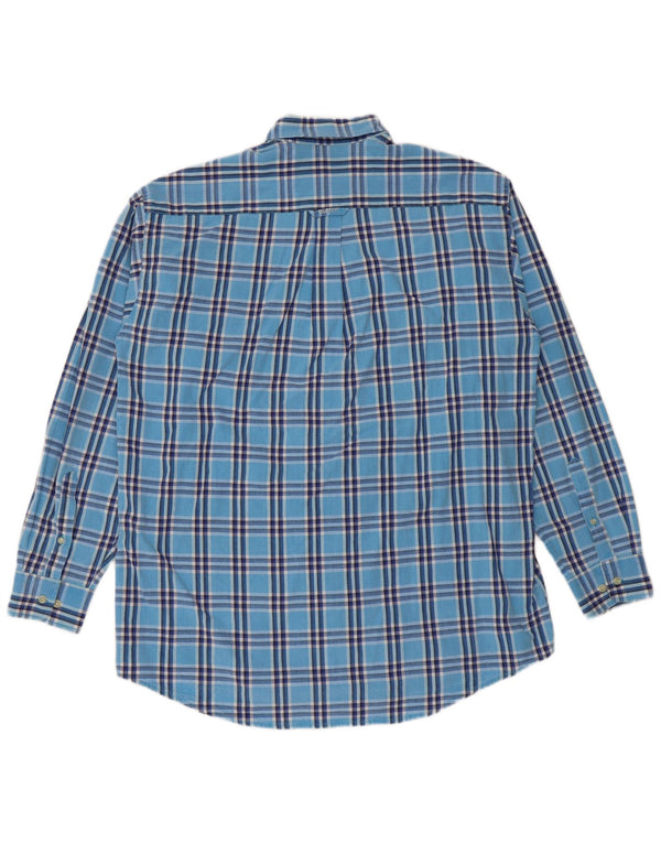 Gant Chemise Homme Bleu Moyen Plaid Coton