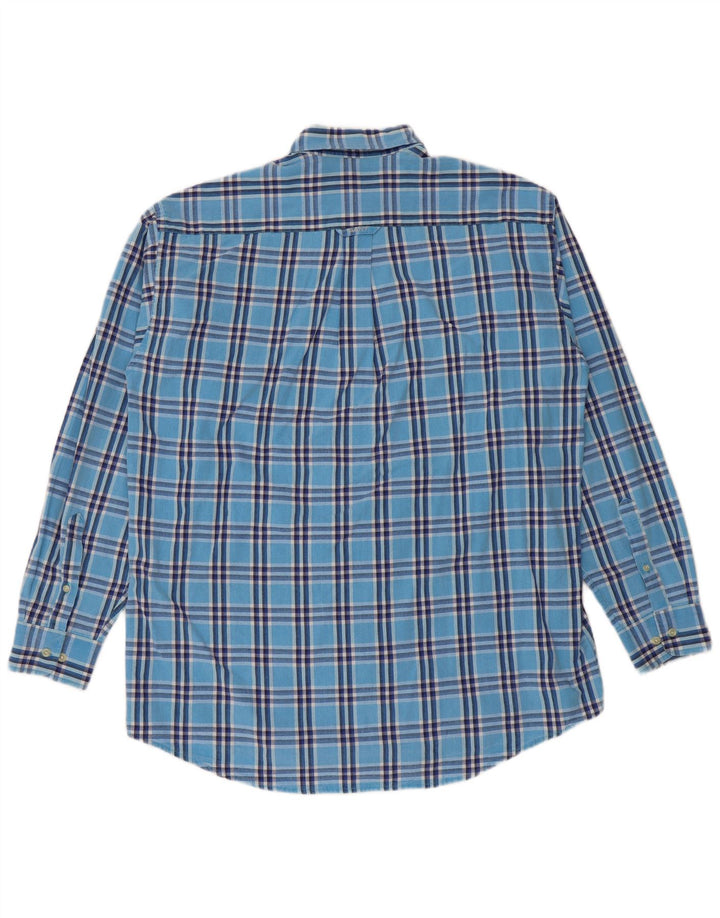 Gant Chemise Homme Bleu Moyen Plaid Coton
