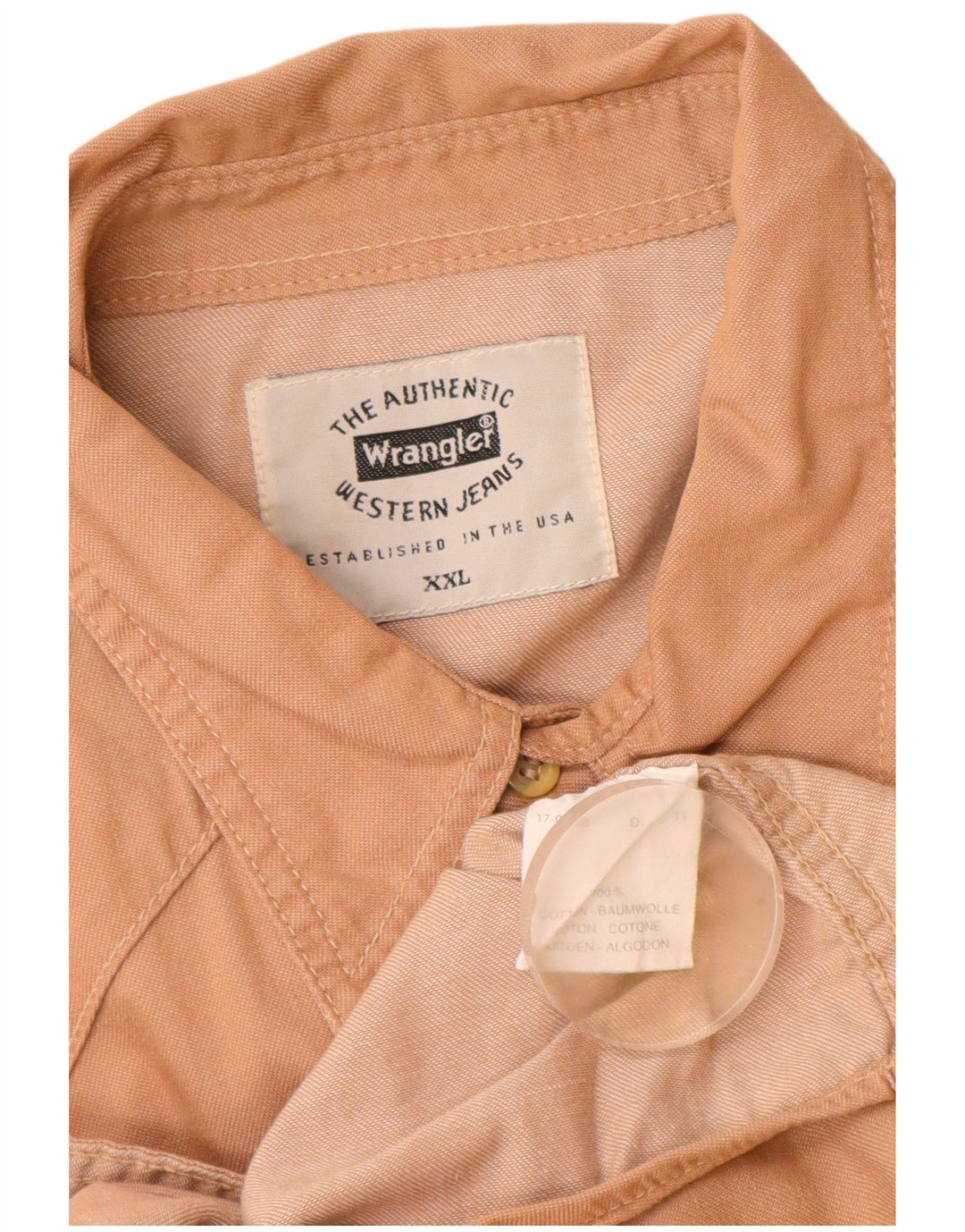 Wrangler Chemise Homme 2XL Coton Beige