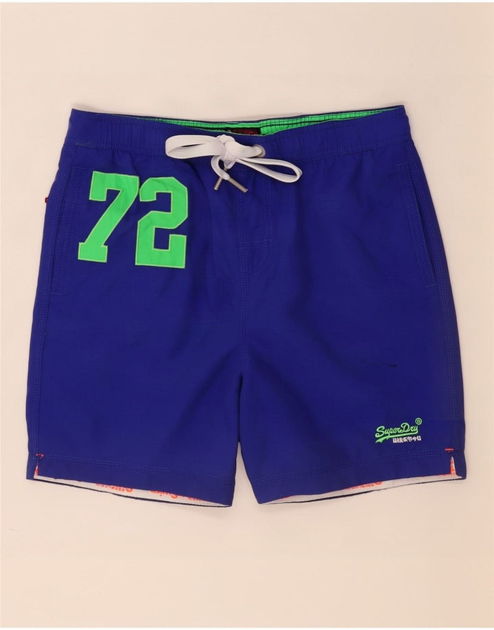 Superdry Short de Bain Graphique Homme Bleu Moyen Polyester