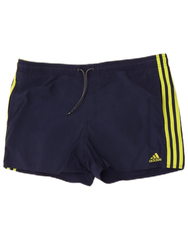 Adidas Short de bain homme en nylon bleu marine moyen