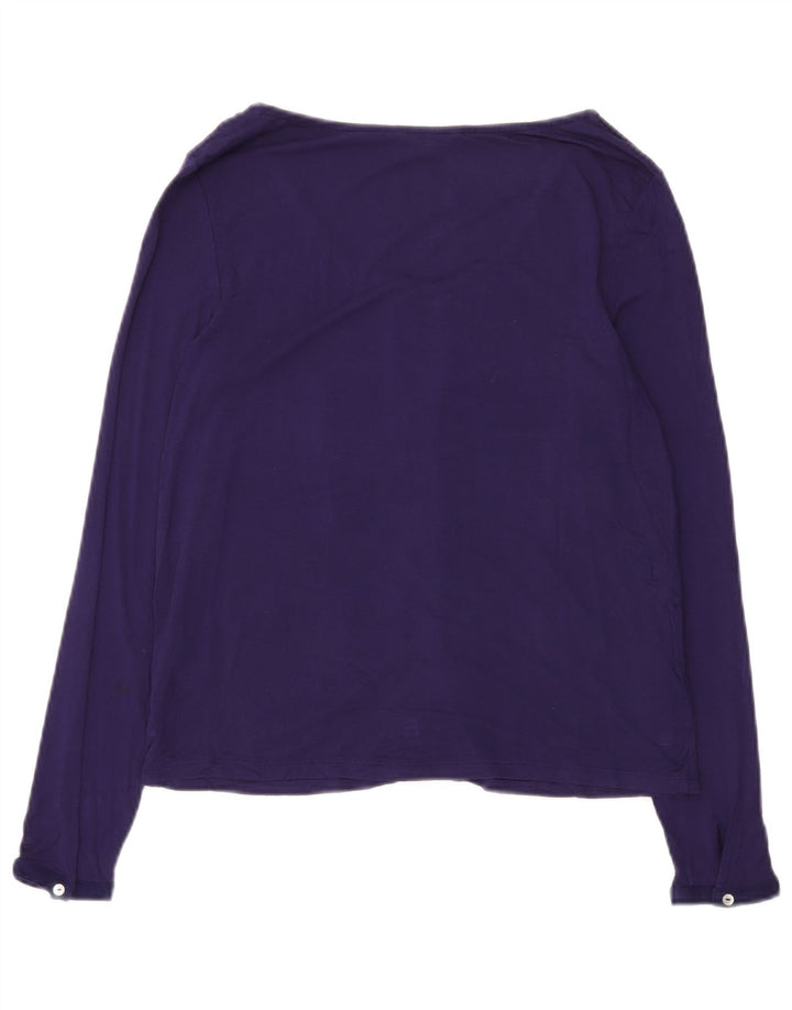 WHITE STUFF Haut à manches longues pour femme UK 10 Small Violet Viscose