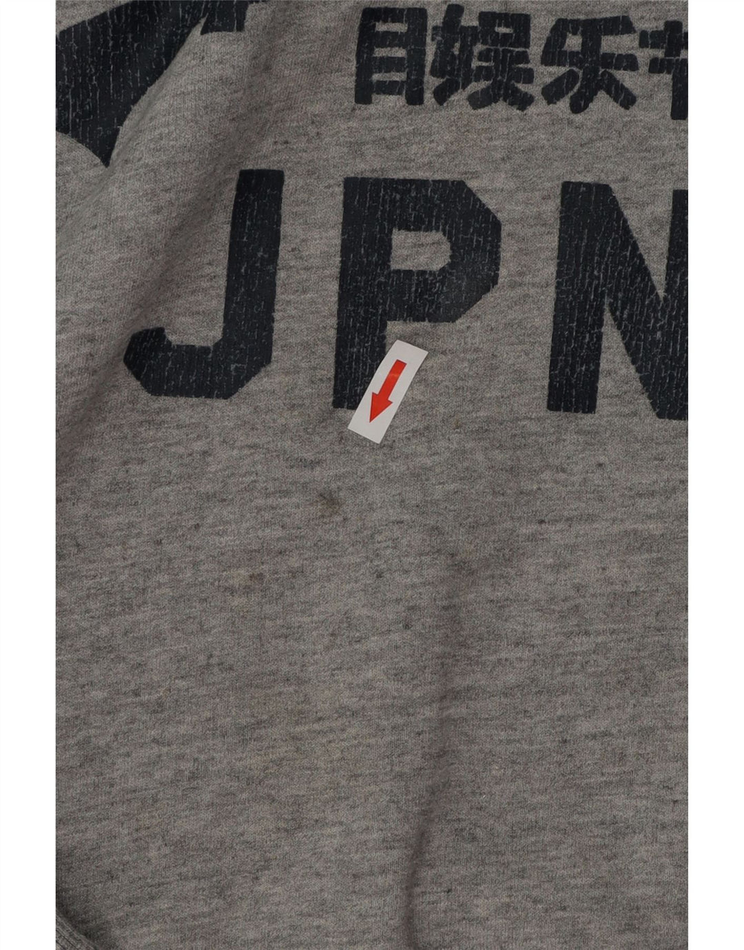 SUPERDRY Sweat-Shirt Graphique Homme Grand Gris Moucheté Coton