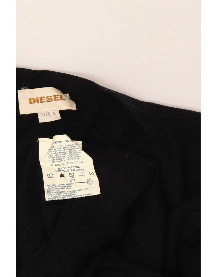 Diesel Cardigan Homme Pull Large Noir Coton