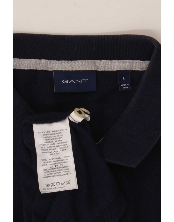 Gant Polo Homme Grand Bleu Marine Coton