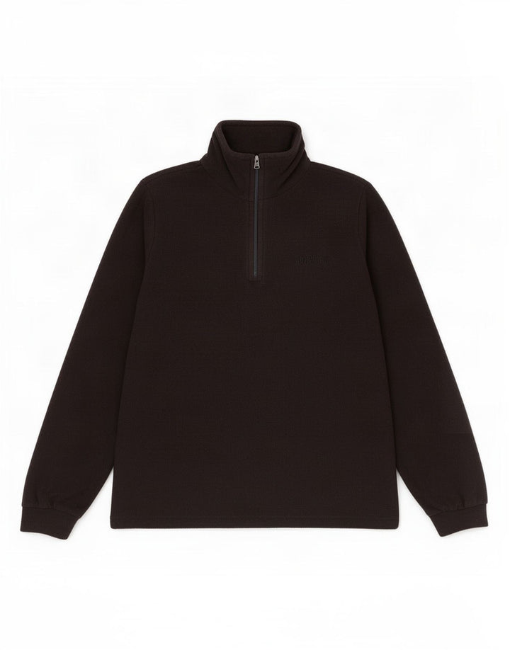 Brugi Pull polaire à col zippé pour femme UK 14 Medium Noir Polyester