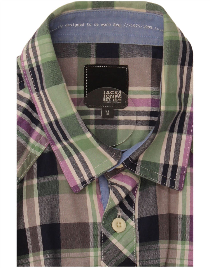 JACK & JONES Chemise à Manches Courtes Homme Carreaux Multicolores Moyens