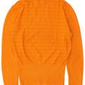 vintage Femme Crew Neck Jumper Pull IT 46 Grand Orange Rayé