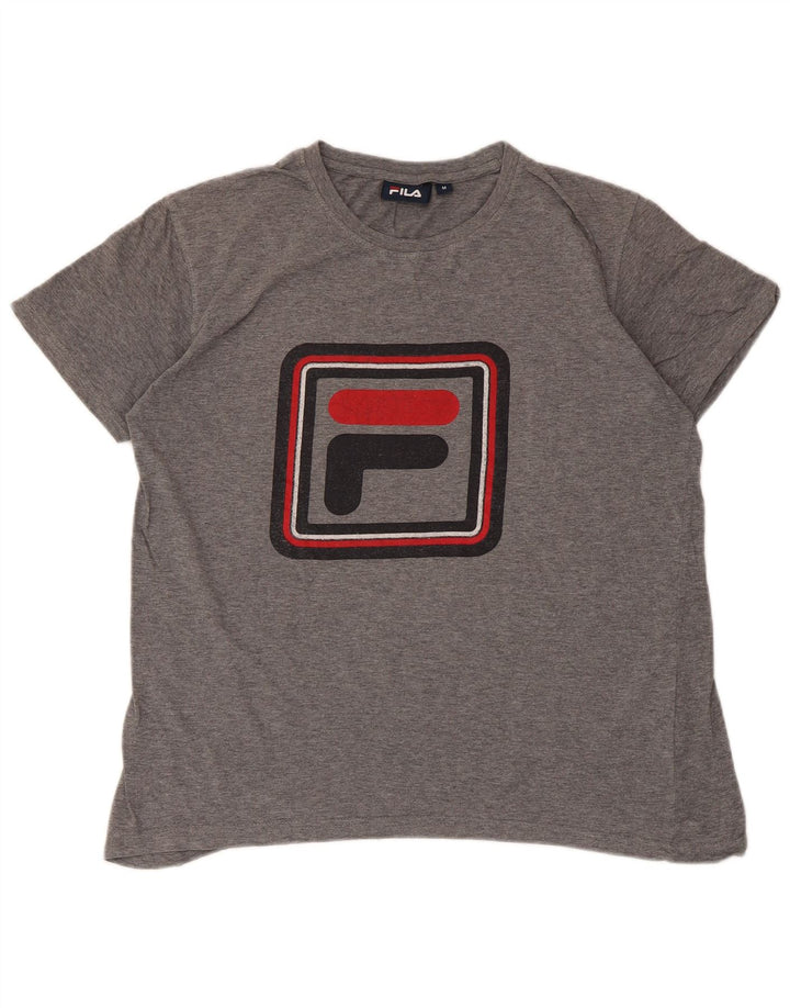 Fila T-Shirt Graphique Homme Gris Moyen Moucheté