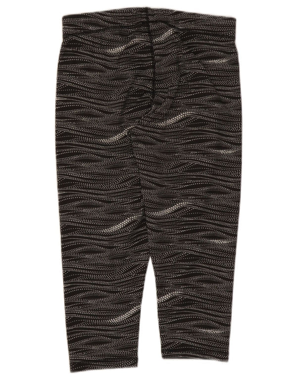 Puma Legging Capri Femme UK 44 Polyester Rayé Noir Moyen