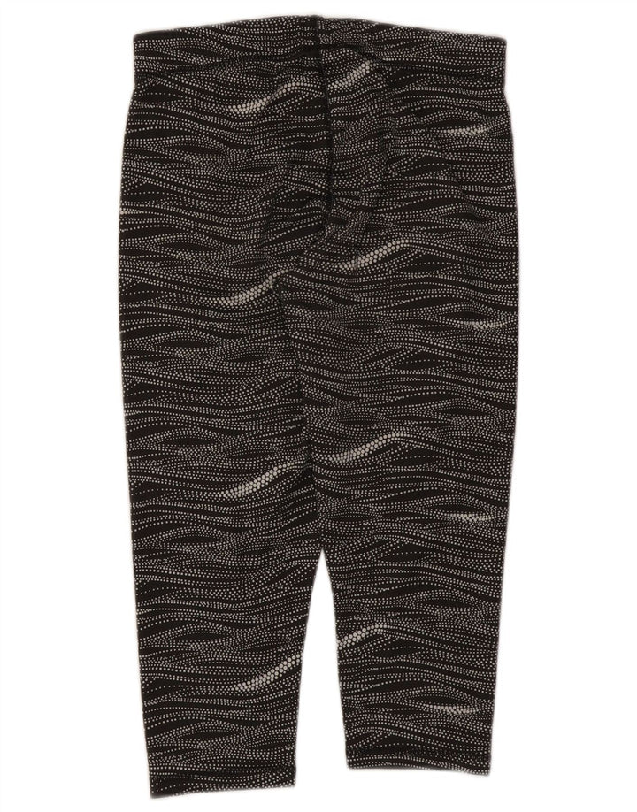 Puma Legging Capri Femme UK 44 Polyester Rayé Noir Moyen