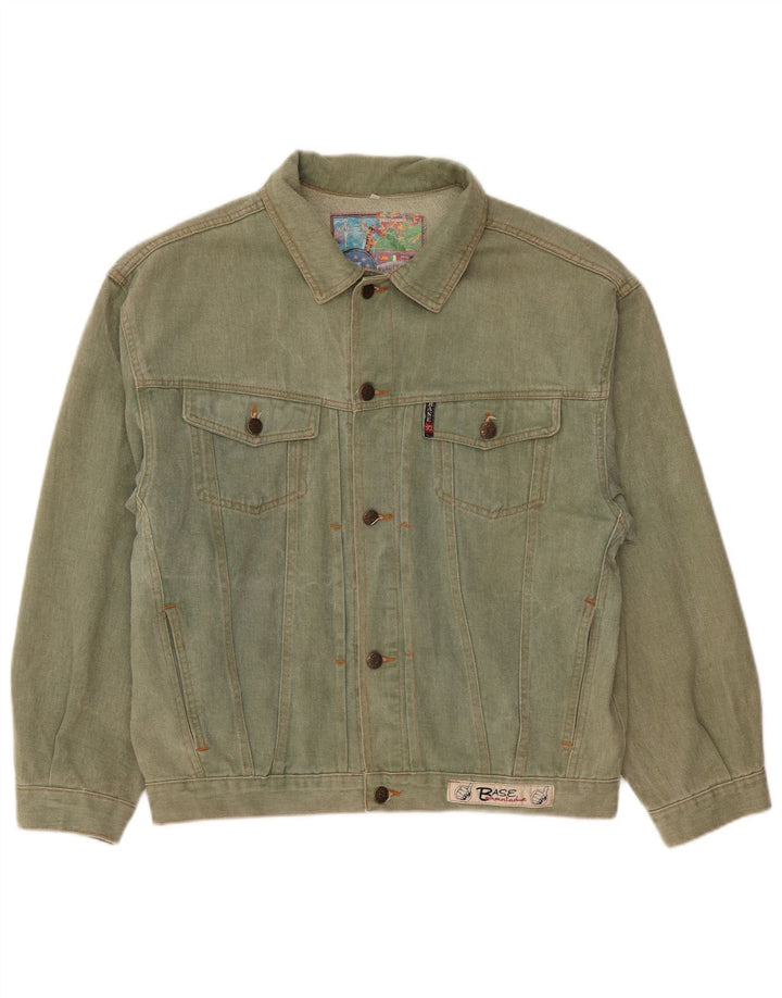 Base 92 Veste en jean pour homme UK 40 Grand coton vert