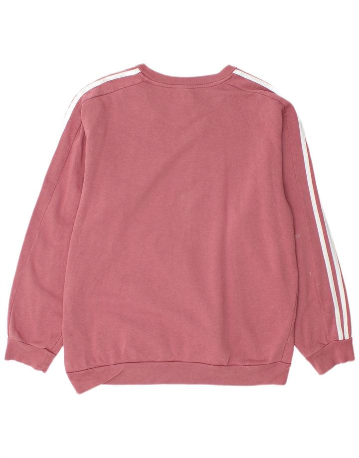 Adidas Sweat-shirt pour homme en coton rose Taille L