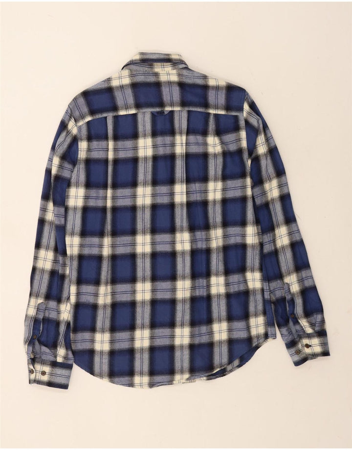 Superdry Chemise En Flanelle Petit Bleu Marine En Coton À Carreaux