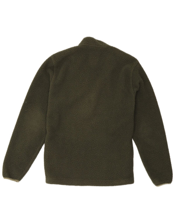 Timberland Pull polaire à col zippé pour homme, petit, vert, polyester