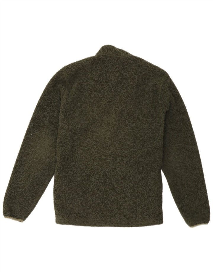 Timberland Pull polaire à col zippé pour homme, petit, vert, polyester