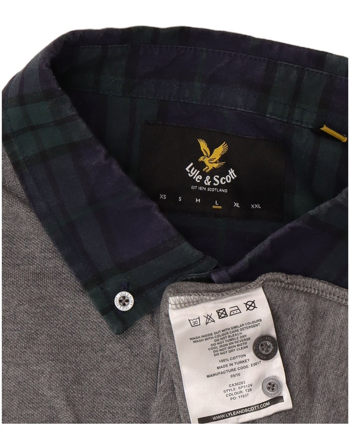 Lyle & Scott Polo Rugby Homme Grand Gris Coton