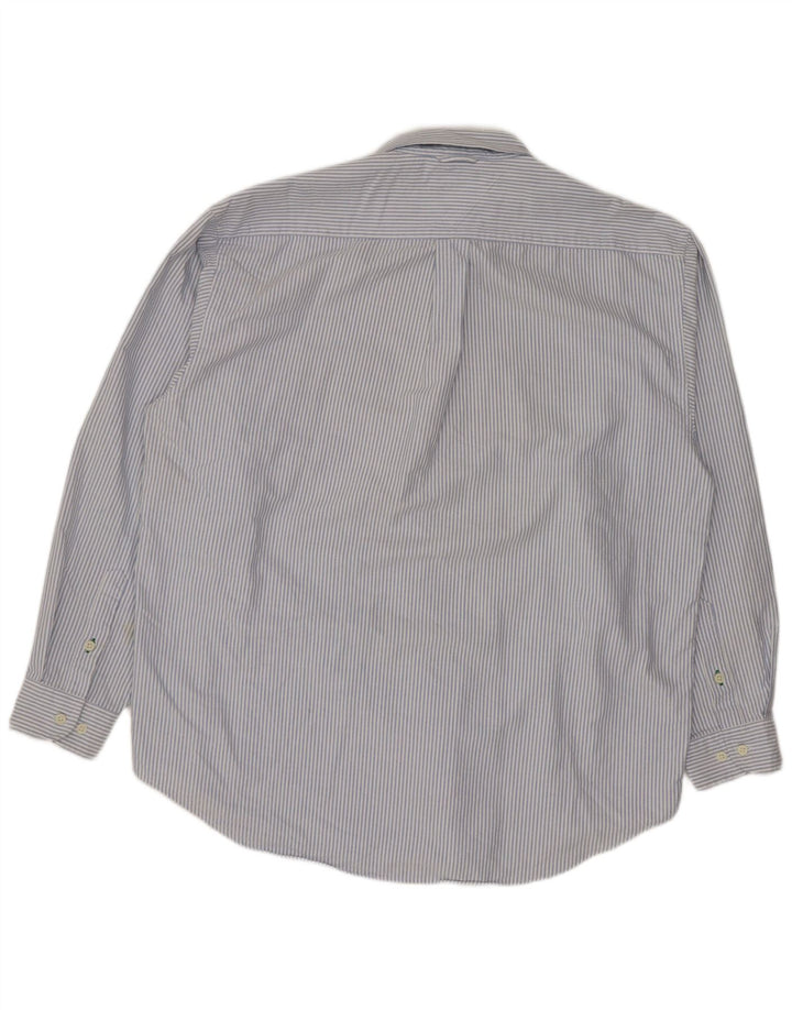 Tommy Hilfiger Chemise Homme Bleu Moyen En Coton À Fines Rayures