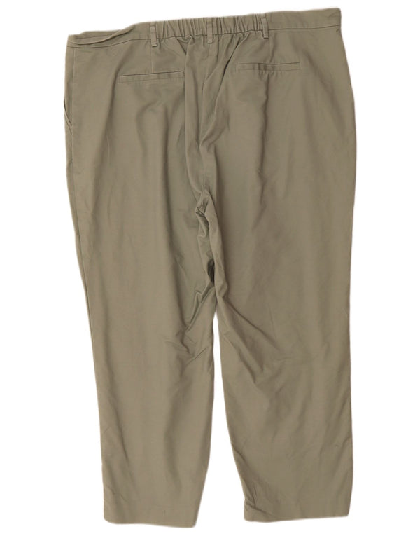 Marks & Spencer Pantalon court pour femme UK 20 2XL W40 L25 Kaki Coton