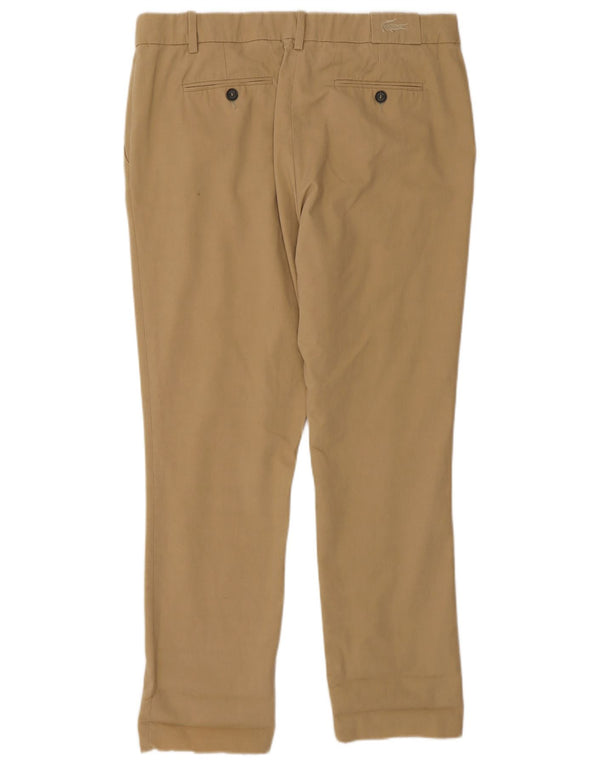 Lacoste Pantalon Chino Droit Femme Taille 40 Moyen W30 L28 Coton Beige