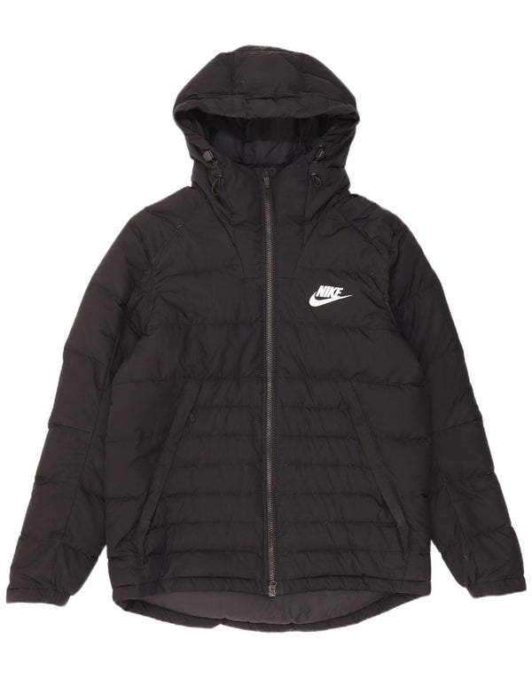Nike Veste matelassée à capuche pour homme UK 40 Large Noir Polyester
