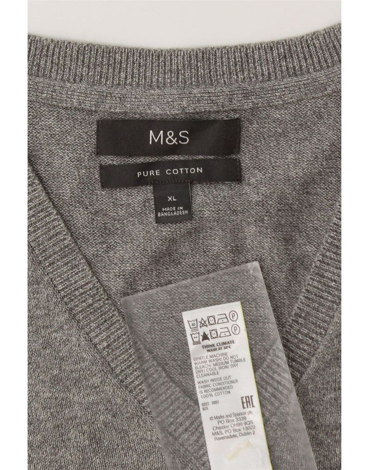 Marks & Spencer Débardeur Gilet Homme XL Gris Coton