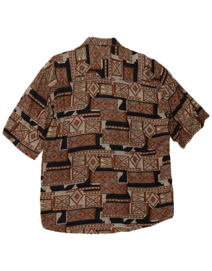 Chemise à manches courtes homme Explorer XL marron géométrique