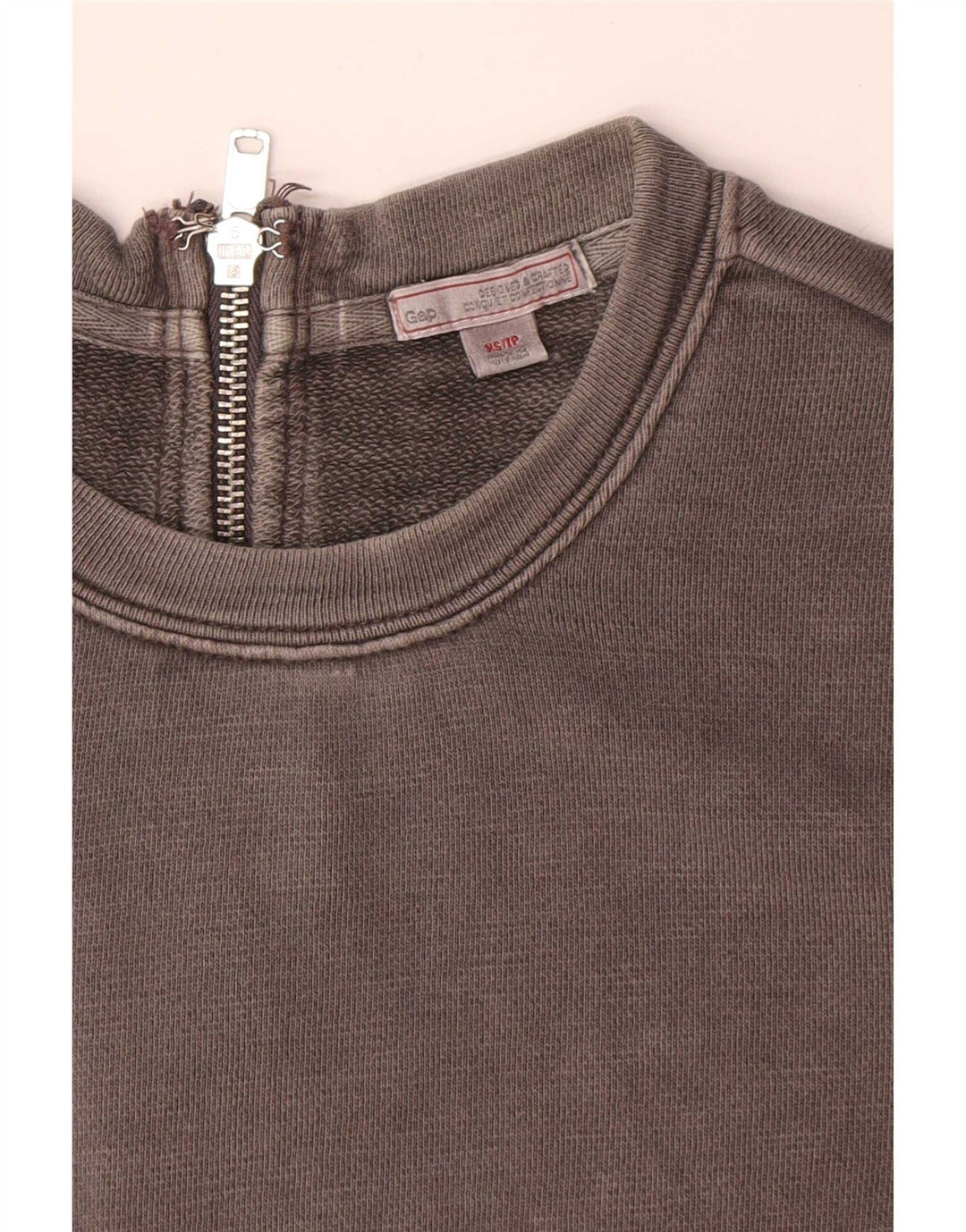 Gap Robe basique à manches longues pour femme UK 6 XS Gris Coton