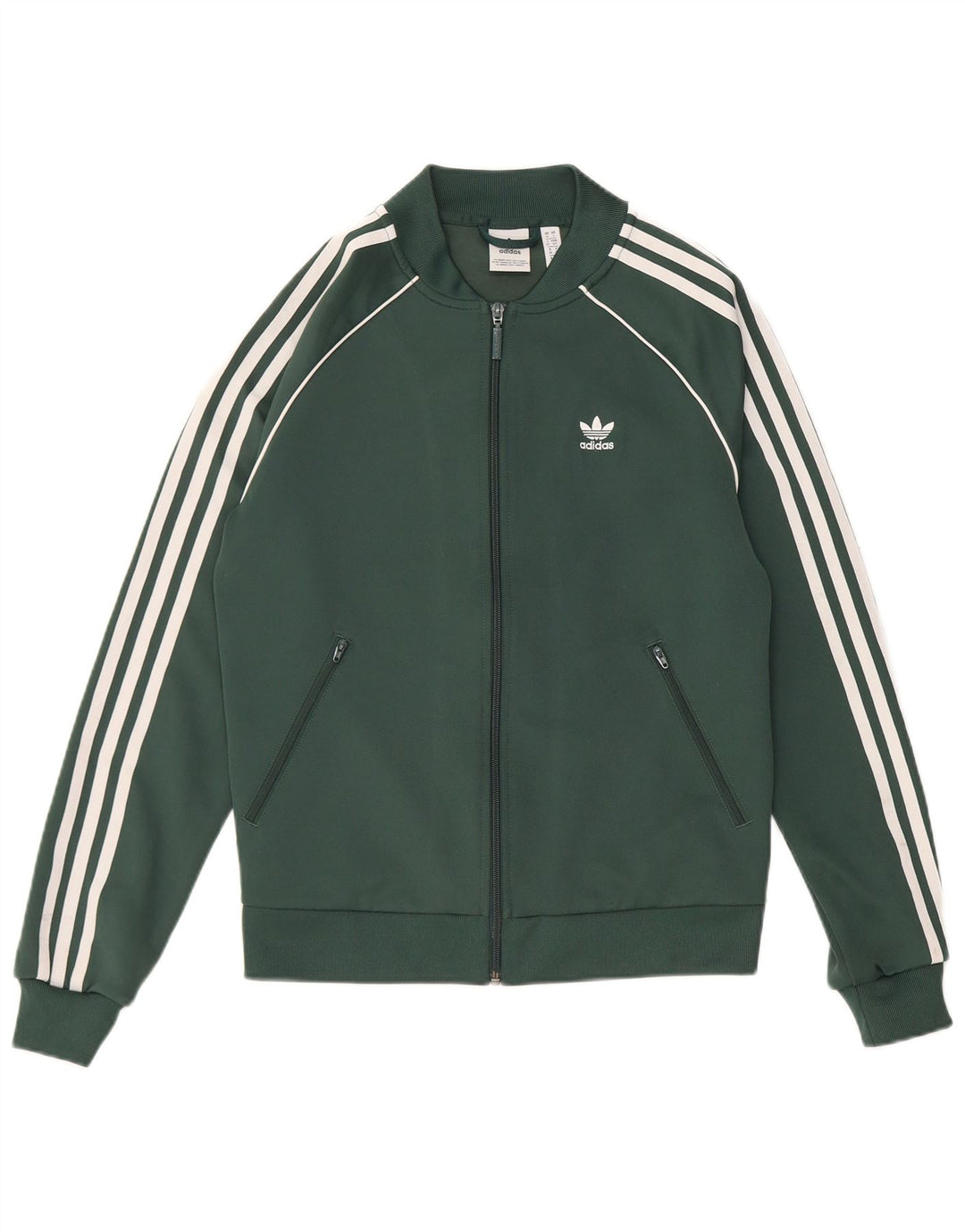 Adidas Veste de survêtement coupe régulière pour femme UK 10 Petit Vert Polyester