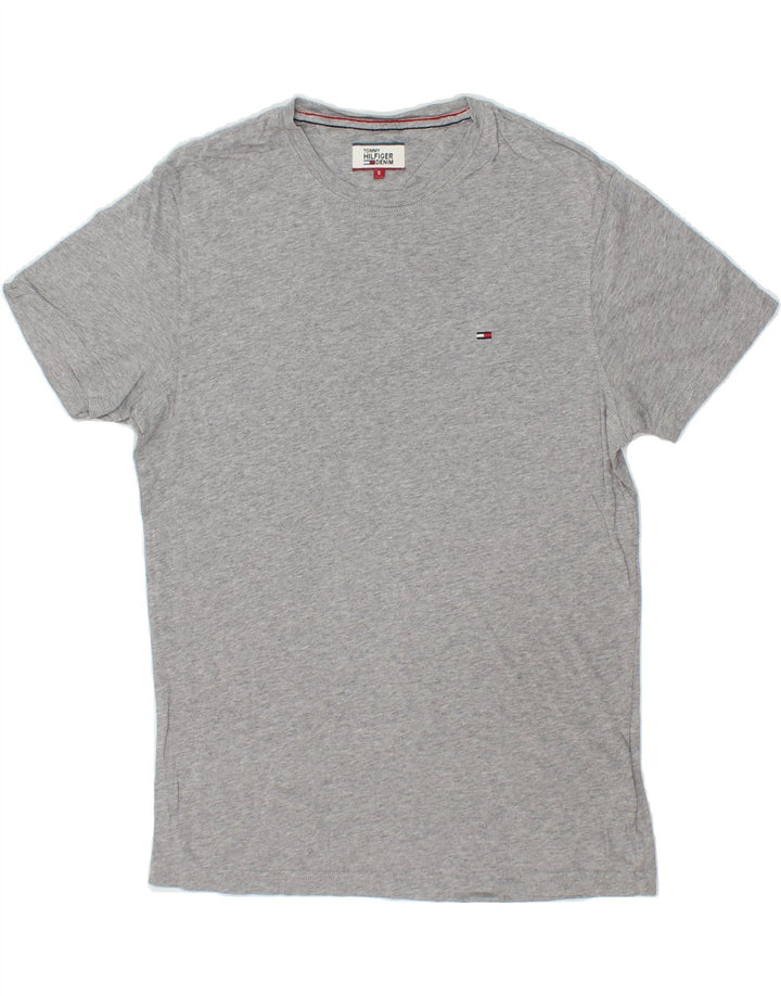 TOMMY HILFIGER Mens T-Shirt Top Small Grey Cotton Vintage Tommy Hilfiger and Second-Hand Tommy Hilfiger from Messina Hembry 
