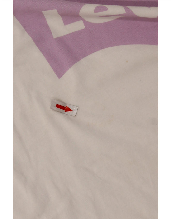 LEVI'S T-shirt graphique pour femme UK 10 Small Blanc