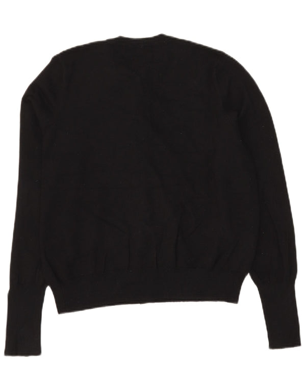 Marks & Spencer Pull cardigan court pour femme UK 14 Large Viscose noire