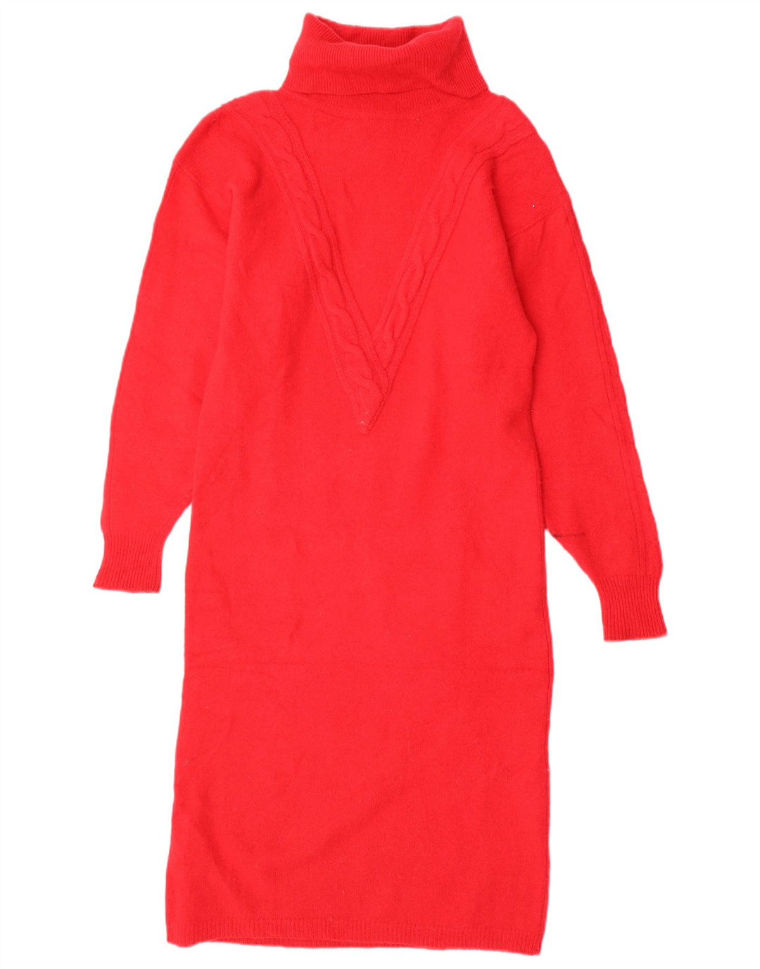 RAOUL Robe pull à manches longues pour femme UK 12 Laine rouge moyen