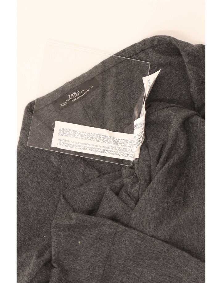 Jupe Crayon Femme Zara Medium W28 Coton Gris