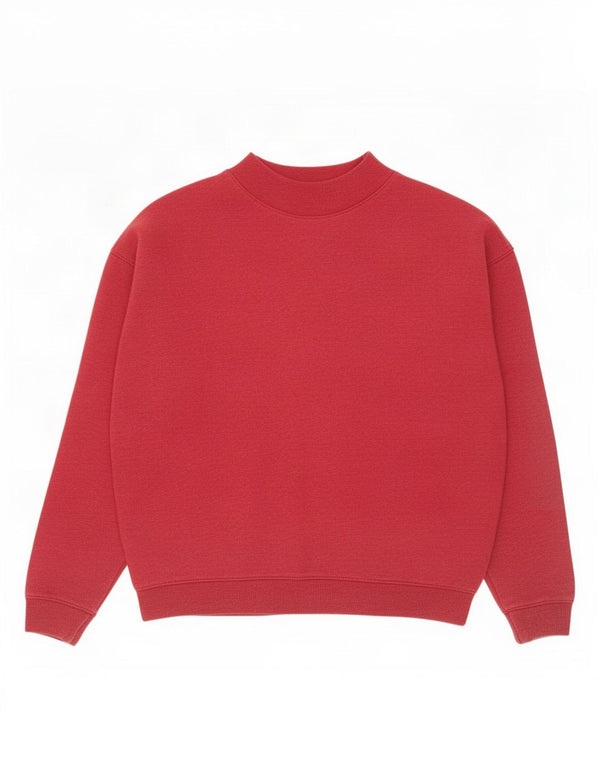 Jack Wills Sweat-shirt surdimensionné pour femme UK 12 en coton rouge moyen