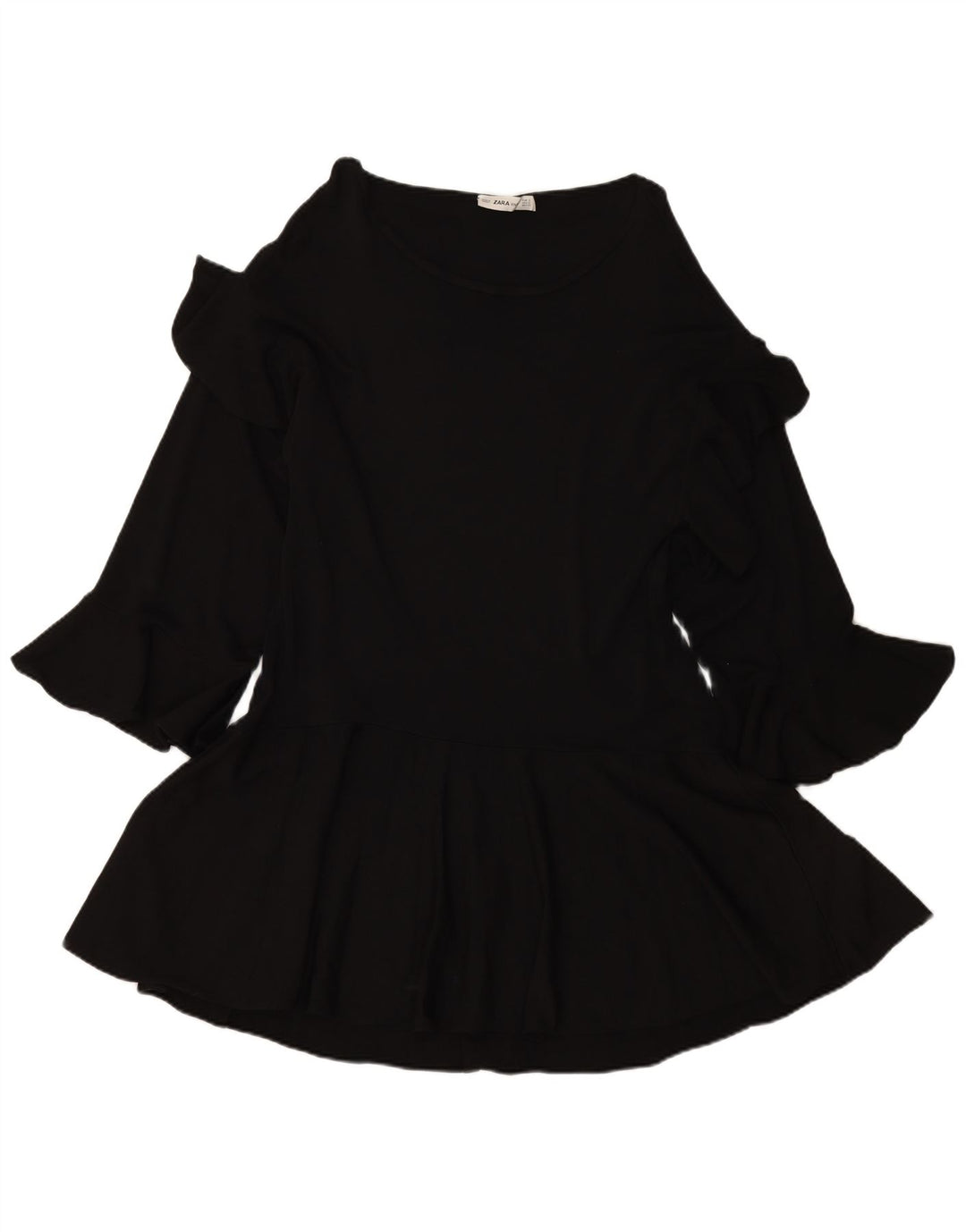ZARA Robe pull surdimensionnée à manches longues pour femme UK 10 Small Noir