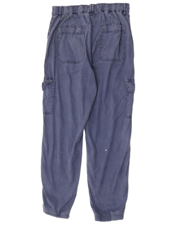Marks & Spencer Pantalon cargo de jogging pour femme UK 10 Small W26 L28 Bleu marine