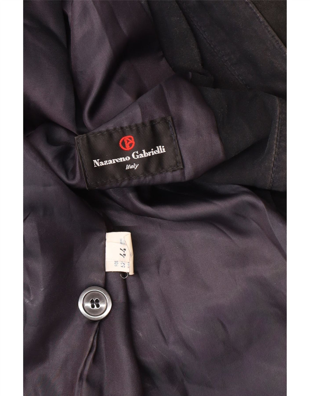 Nazareno Gabrielli Veste en daim pour femme IT 44 Bleu marine moyen