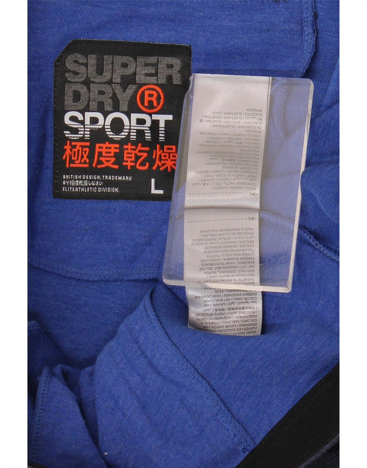 Superdry Short de Sport Homme Large Bleu Marine Polyester