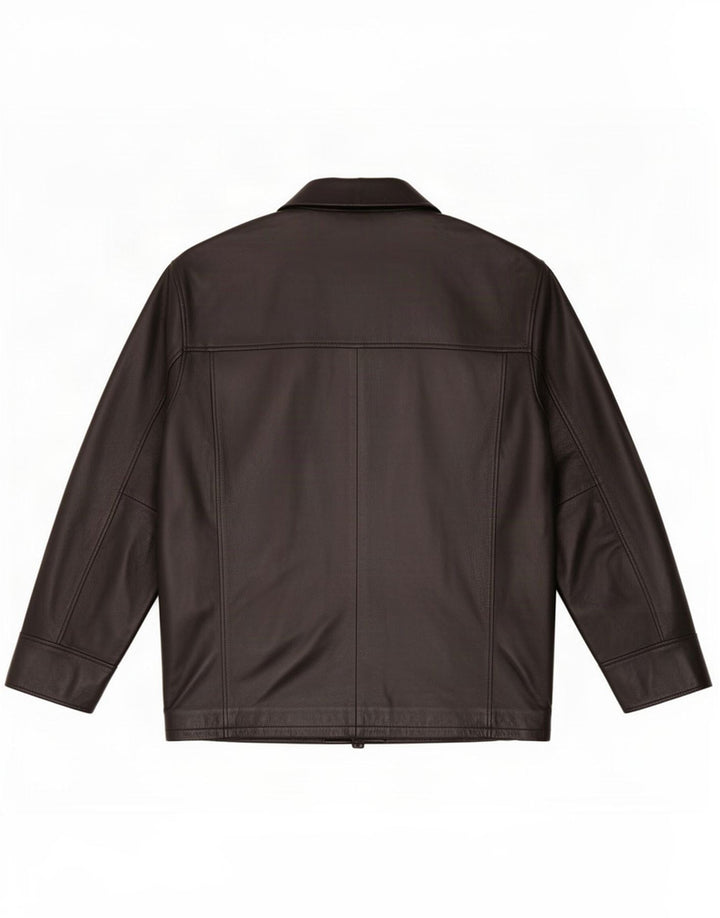 veste en cuir homme vintage UK 40 Grand Noir