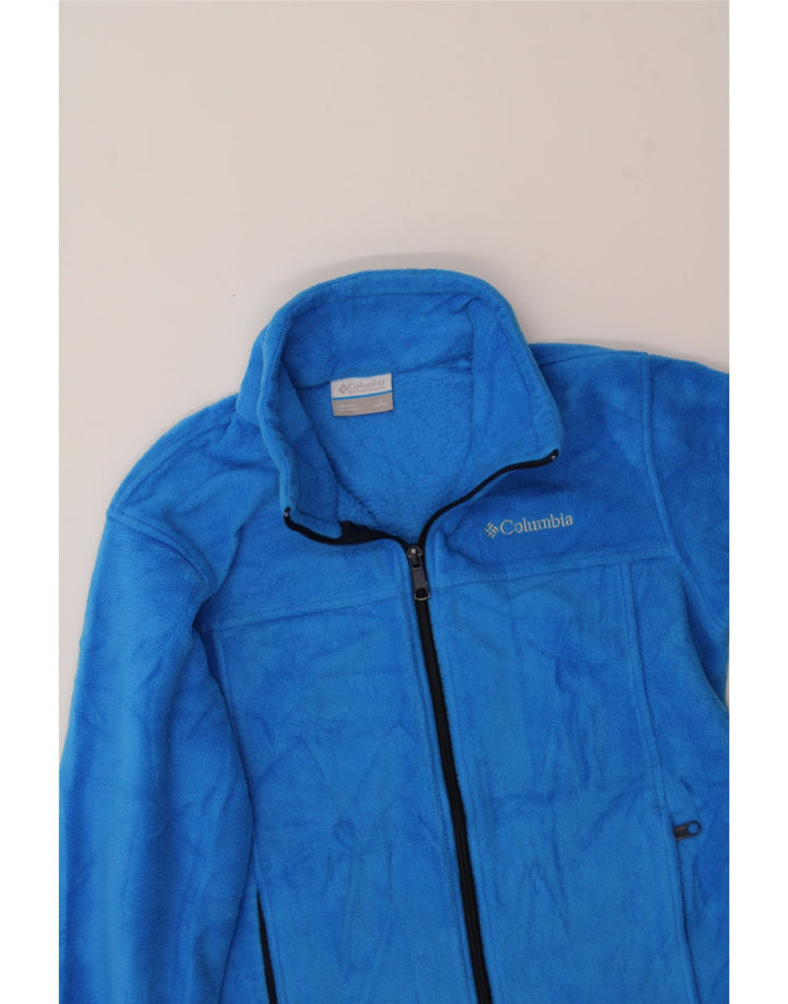 COLUMBIA Boys Fleece Jacket 14-15 Years Large Blue Polyester Vintage Columbia and Second-Hand Columbia from Messina Hembry 