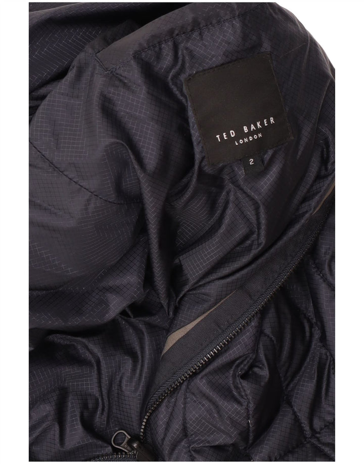Ted Baker Veste matelassée surdimensionnée pour femme Taille 2 Petit Bleu marine
